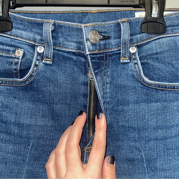 rag & bone High Rise Ankle Skinny Jeans in Manson Wash Size 27 - Picture 4 of 10
